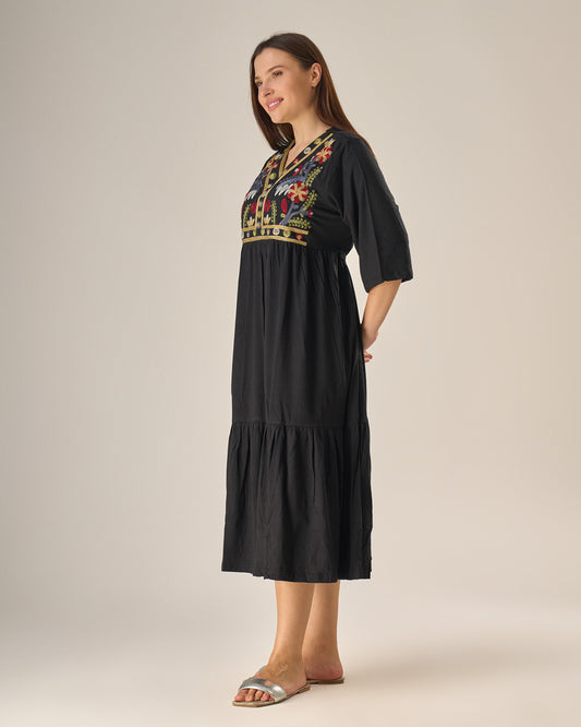 Midnight bloom dress