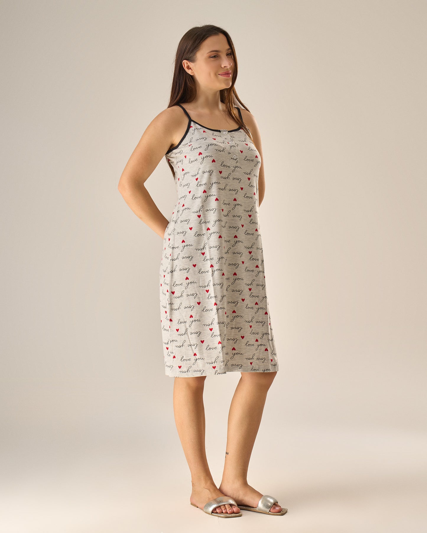 Love print nighty