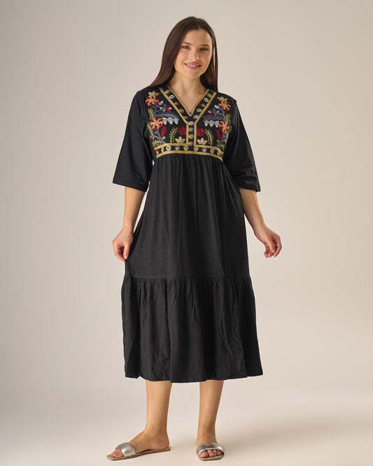Midnight bloom dress