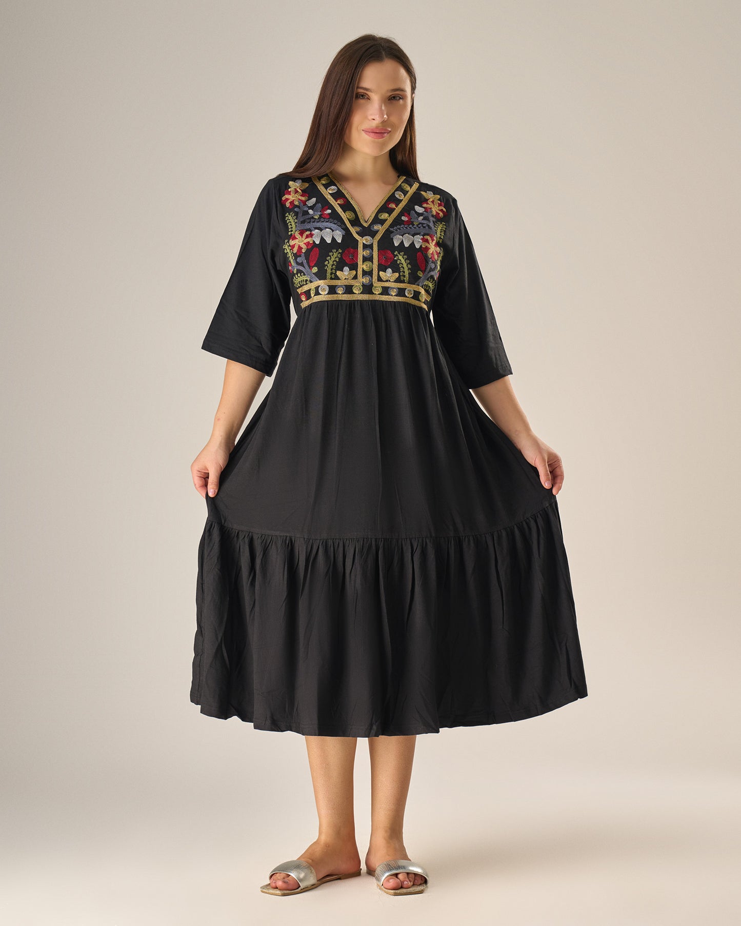 Midnight bloom dress