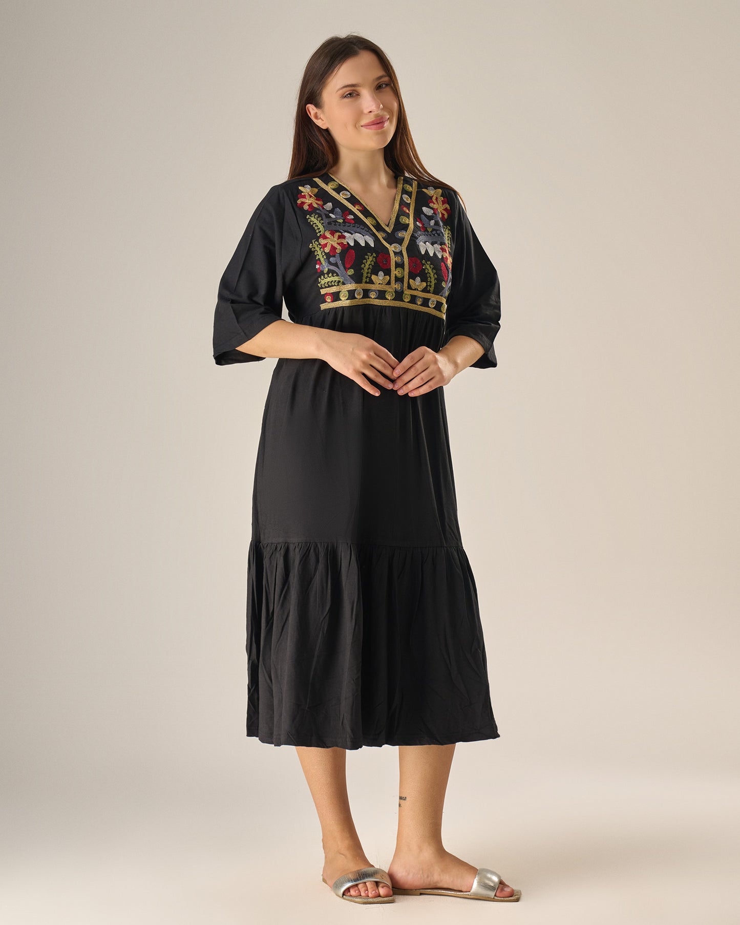Midnight bloom dress