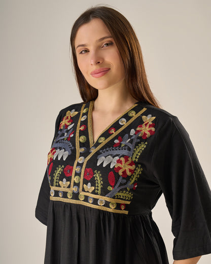 Midnight bloom dress