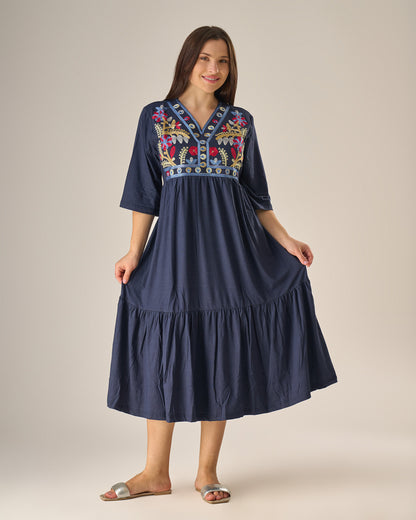 Midnight bloom dress