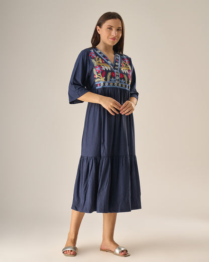 Midnight bloom dress