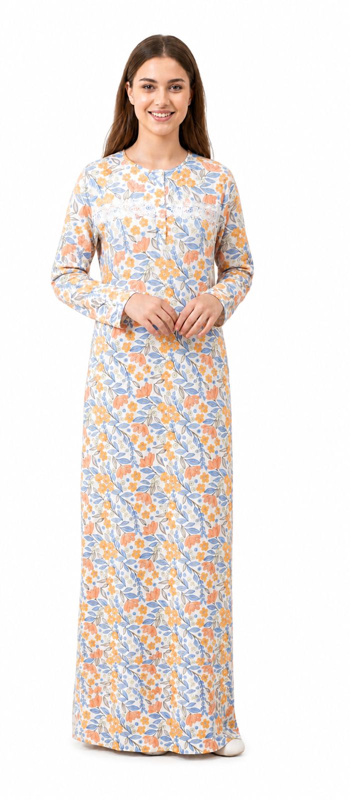 Floral sleeve nightdress