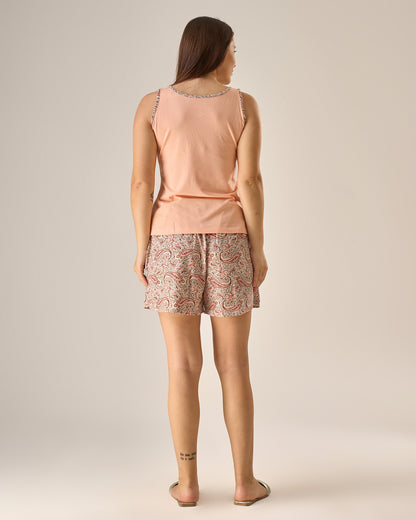 Soft heart short set