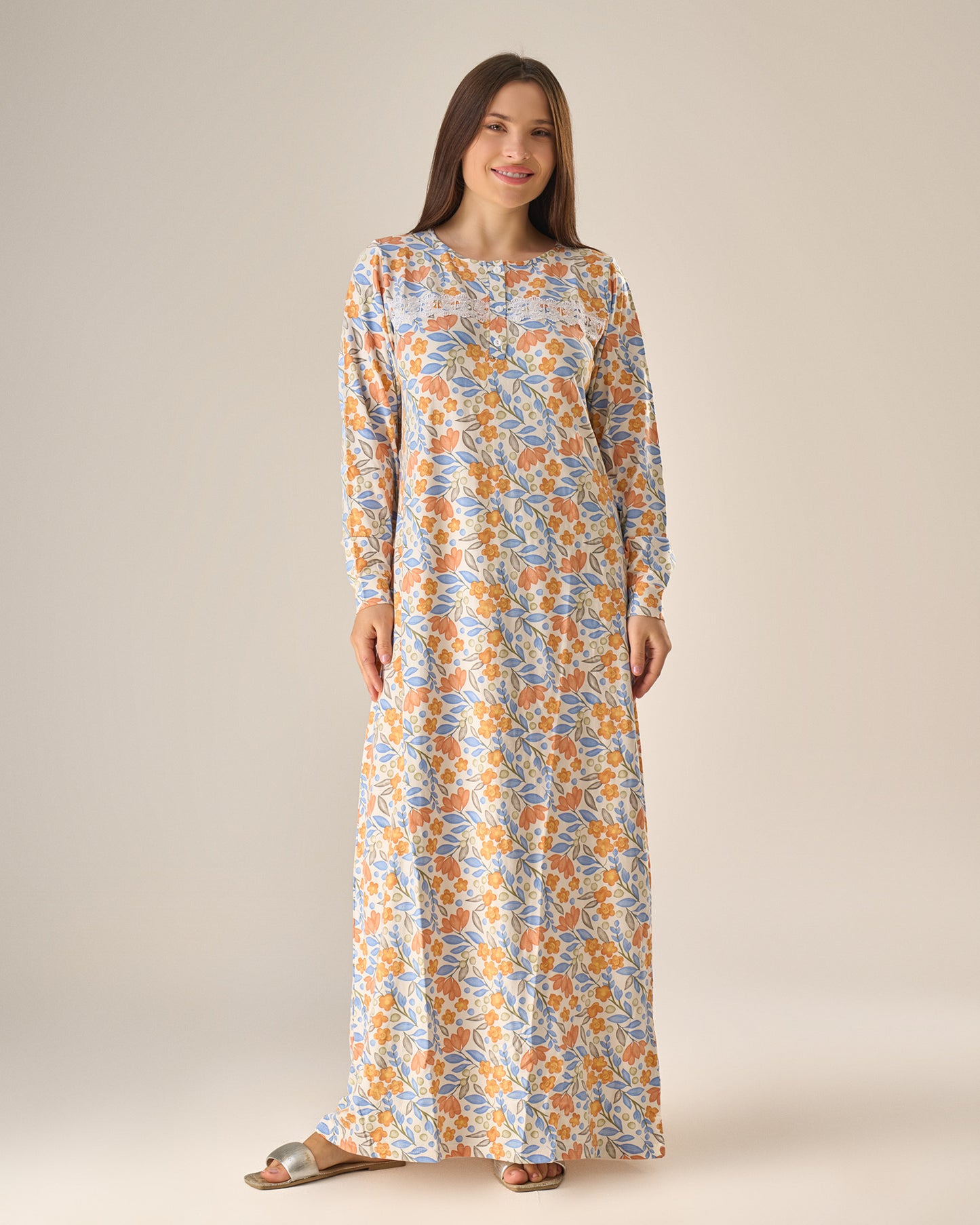 Floral sleeve nightdress