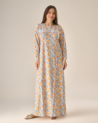 Floral sleeve nightdress