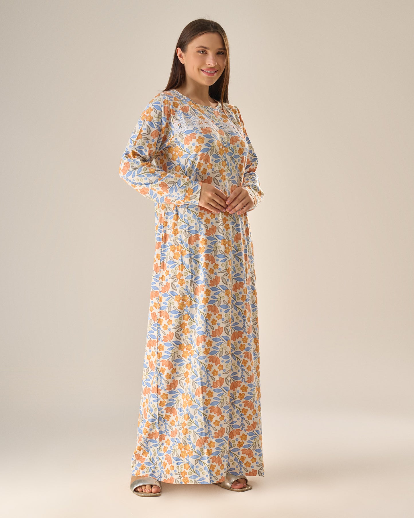 Floral sleeve nightdress