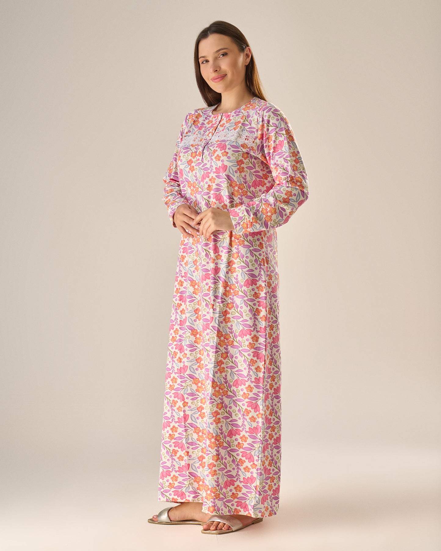 Floral sleeve nightdress