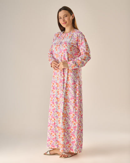Floral sleeve nightdress