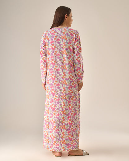 Floral sleeve nightdress